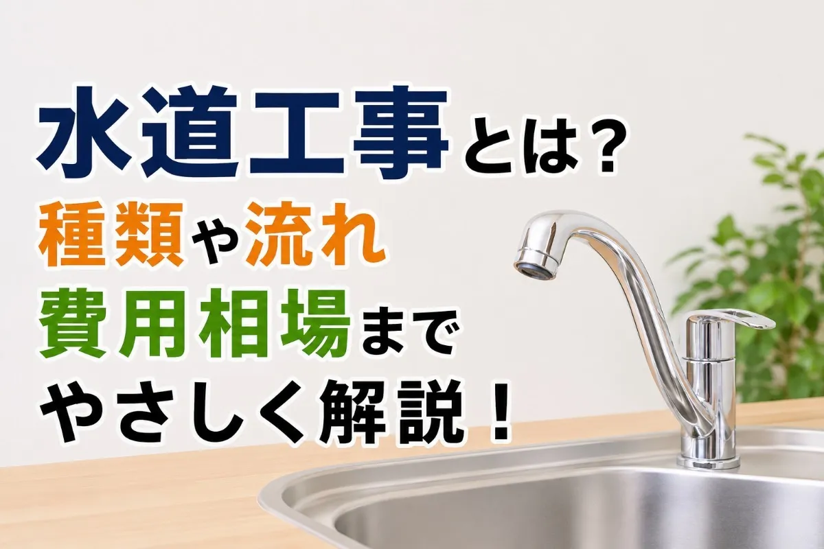 水道工事とは？種類や流れ・費用相場までやさしく解説！