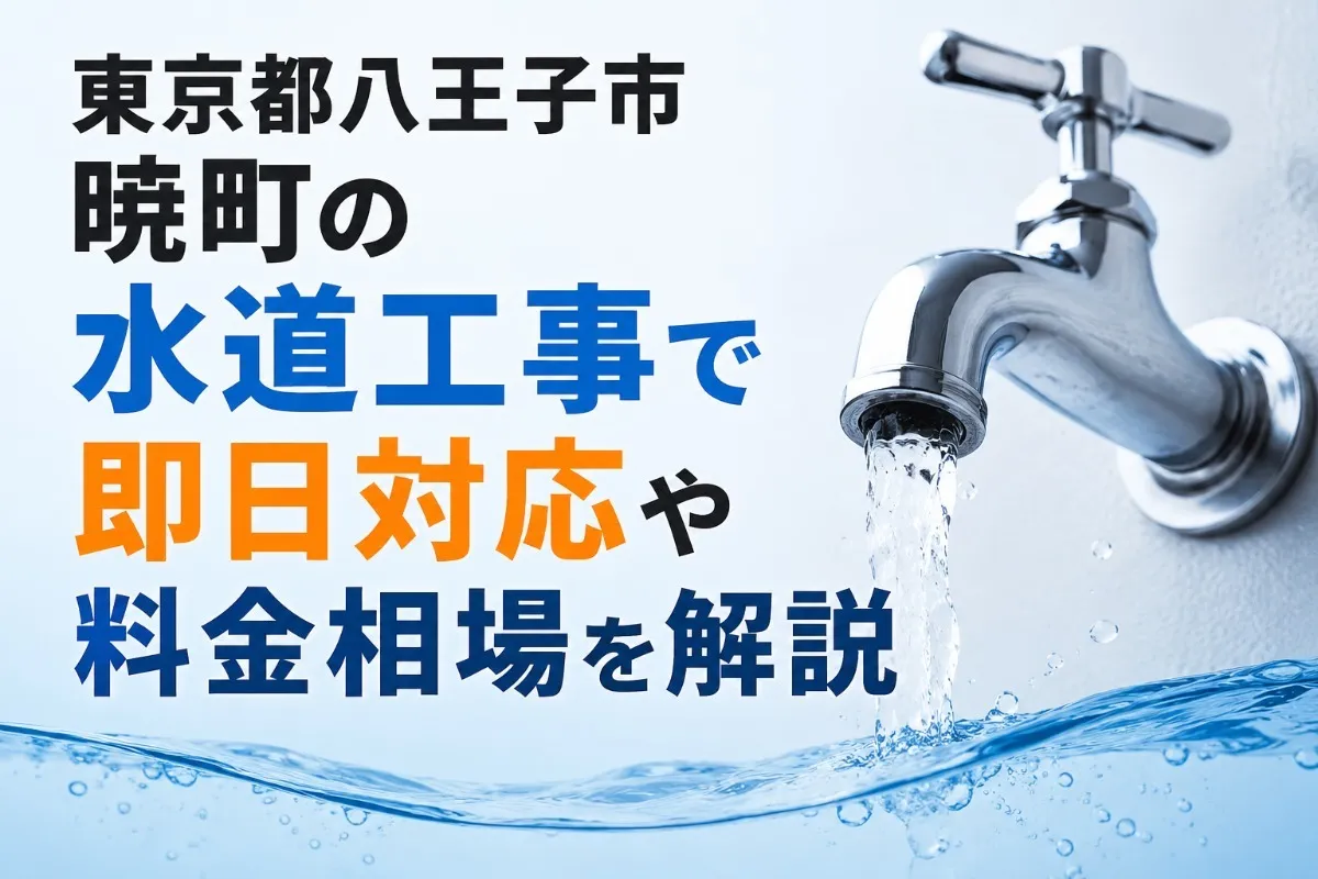 東京都八王子市暁町の水道工事で即日対応や料金相場を解説