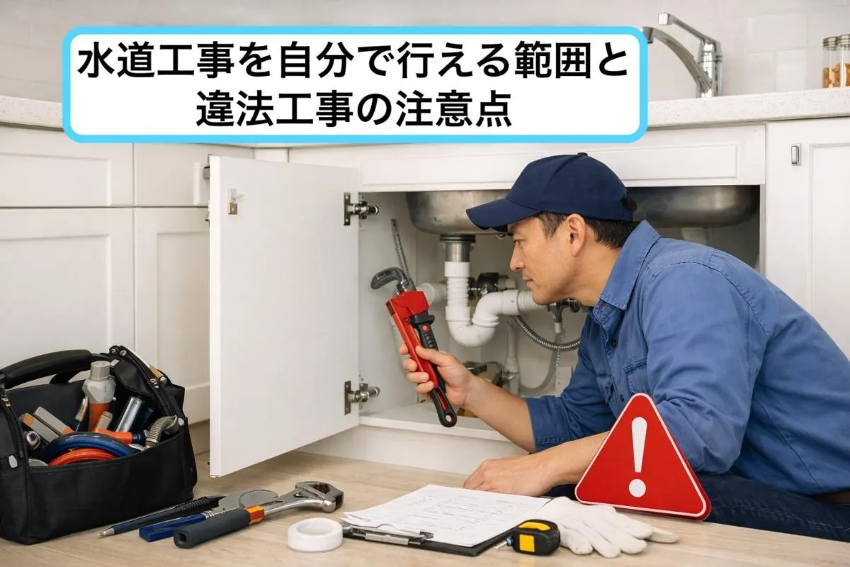 水道工事を自分で行える範囲と違法工事の注意点